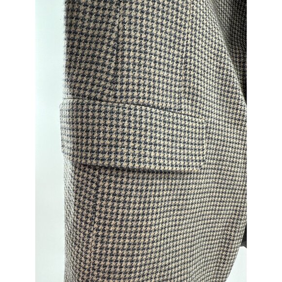 Christian Dior Houndstooth Blazer Jacket Mens Size L Wool Blend‎ Black/Tan - Picture 5 of 7